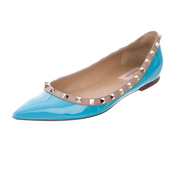 Valentino Rockstud Studded Flats 40/9 - Picture 2 of 5